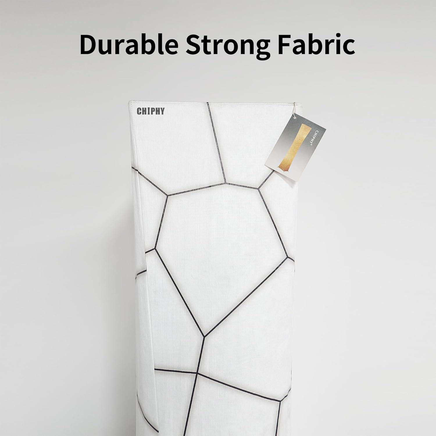 Floor Lamp, CHIPHY 64" Dimmable Tall Lamp, 3 Levels Adjustable Brightness 12W/2 LED Bulbs(2400 Lumens, 100 Watt Equivalent) and Marble Fabric Lampshade, Modern for Living Room, Bedroom and Kids Room