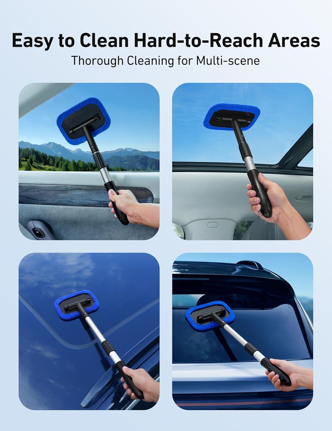 Microfiber Cleaning Cloths, Car Cleaning Supplies Microfiber Towels, Car Wash Kit, Automotive Cleaners Windshield Glass Cleaning Tool, Cleaner for Car Window, for Gifts
