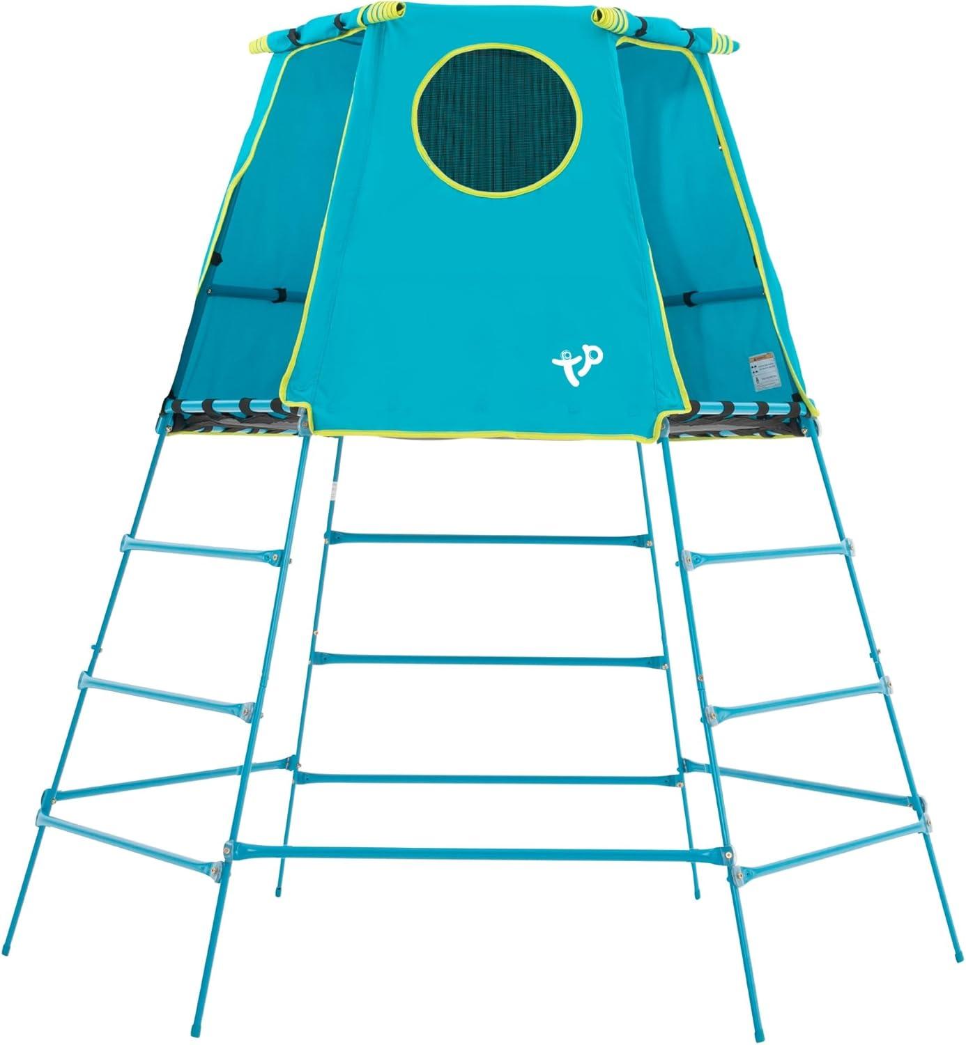 TP Active Fun Explorer Metal Climbing Set Jungle Gym with Platform and Tent, Blue