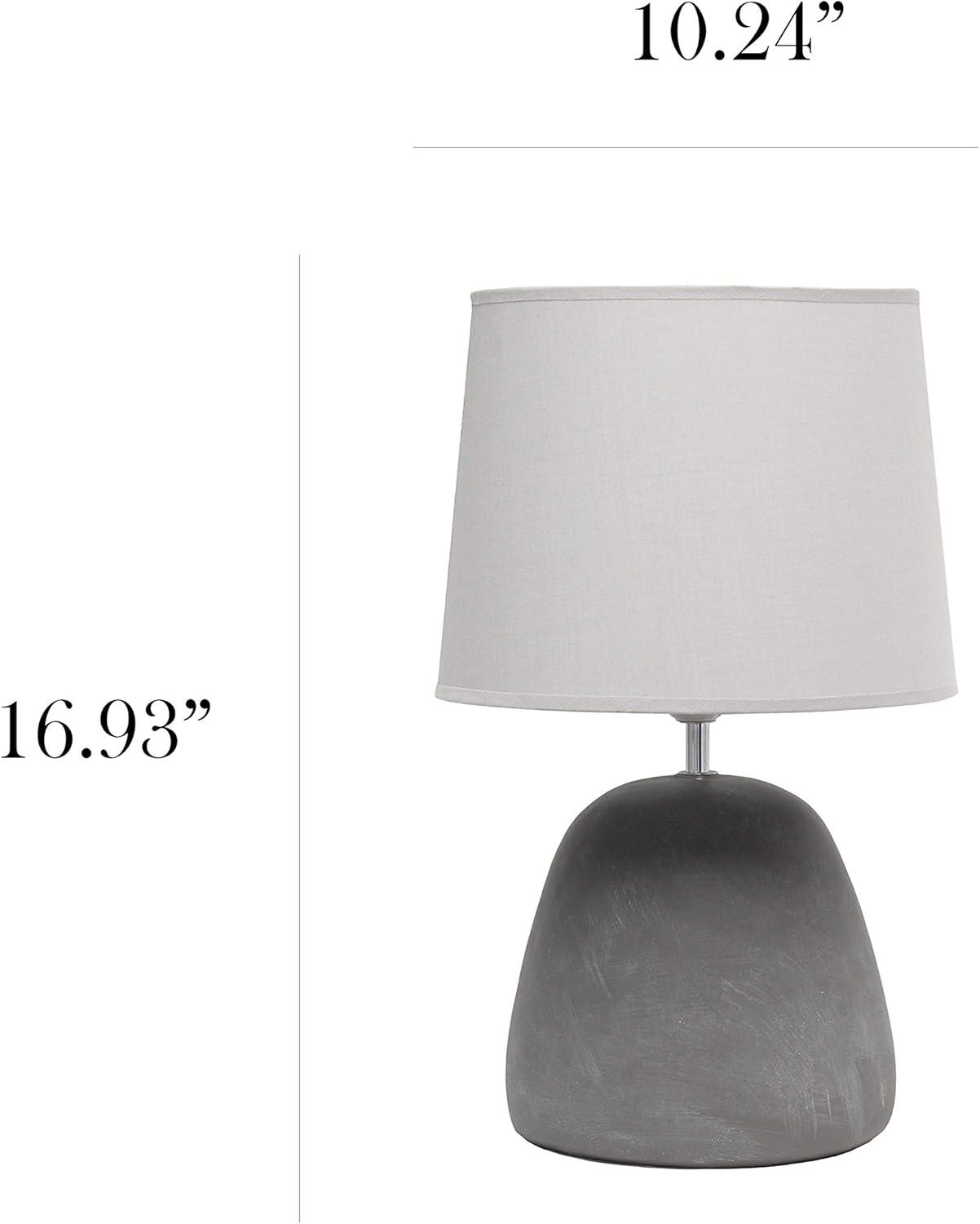 Round Concrete Table Lamp with Shade - Simple Designs