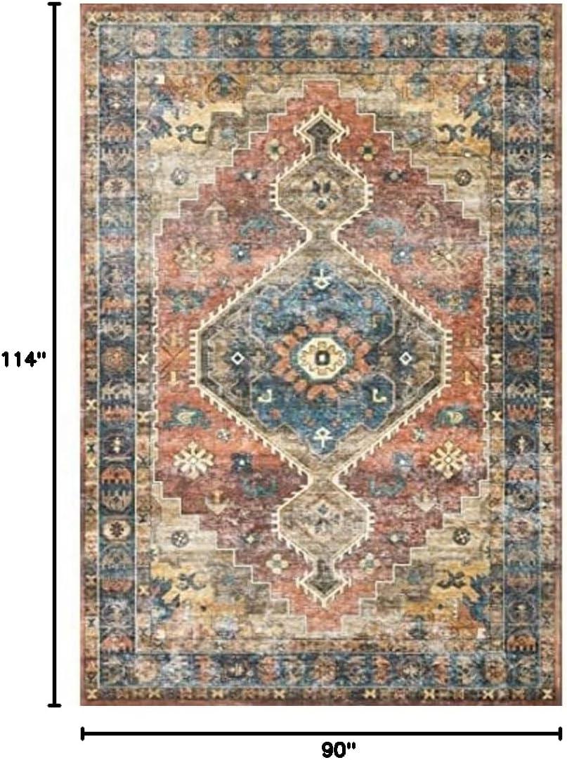 Loloi II SKYE SKY-11 Rust / Blue Oriental Area Rug 7'-6" x 9'-6"