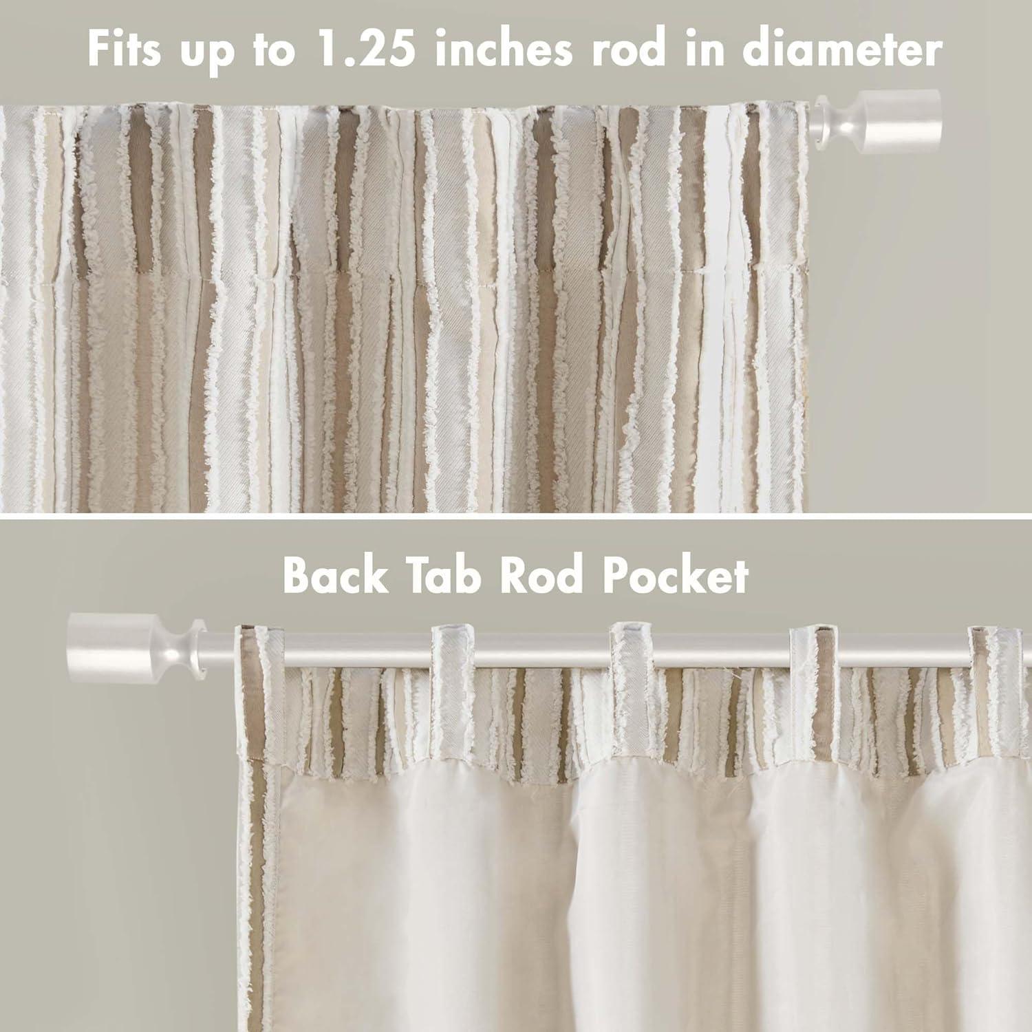 Extended Nude Textured Polyester Light-Filtering Drapes