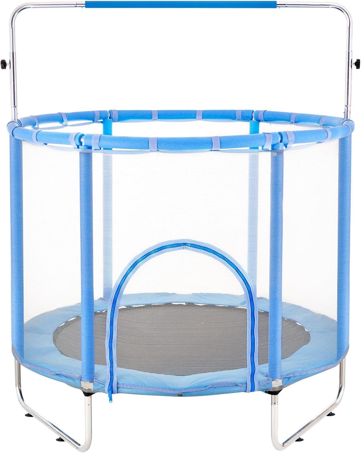 VEVOR 55" Trampoline for Kids Mini Toddler Trampoline with Net Indoor Outdoor