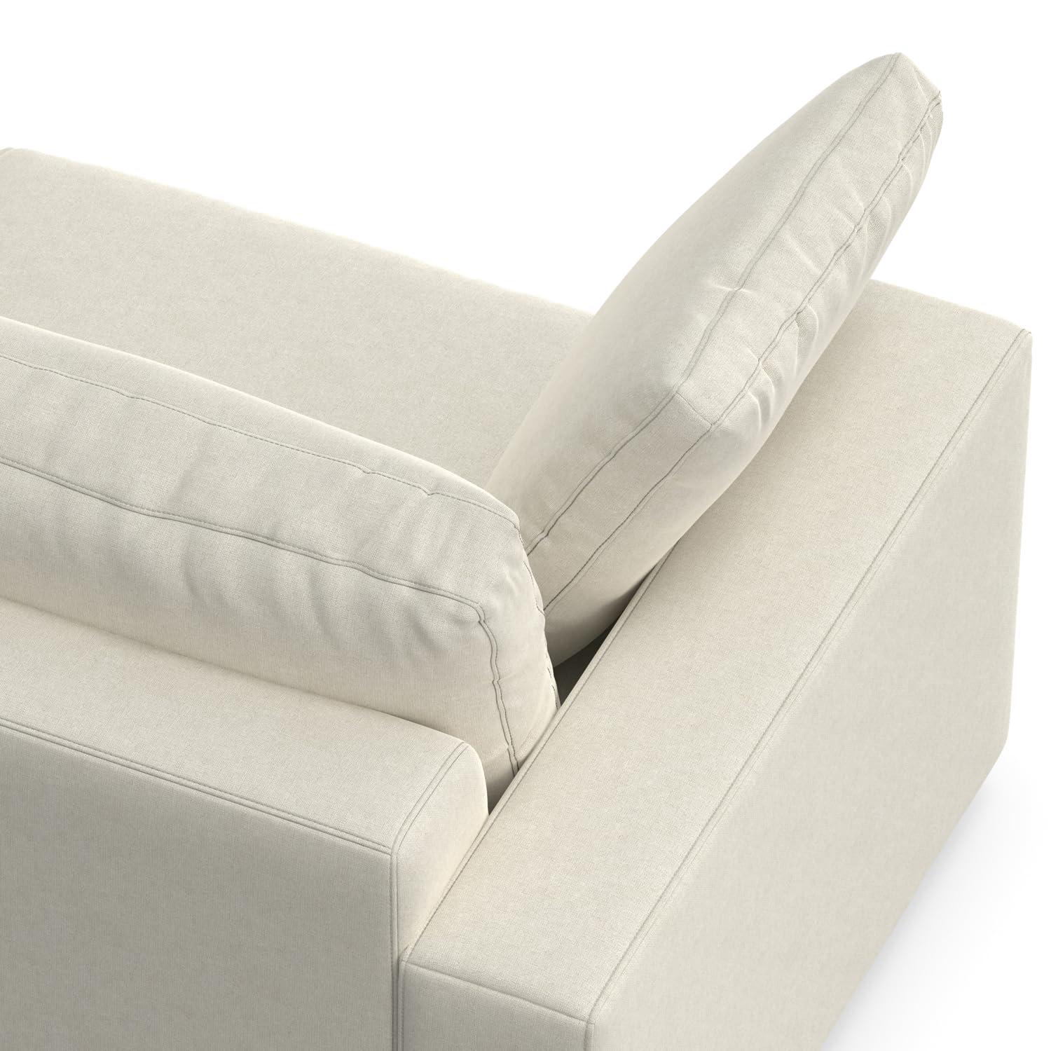 Charlie 96" Beige Performance Fabric Deep Seater Sofa