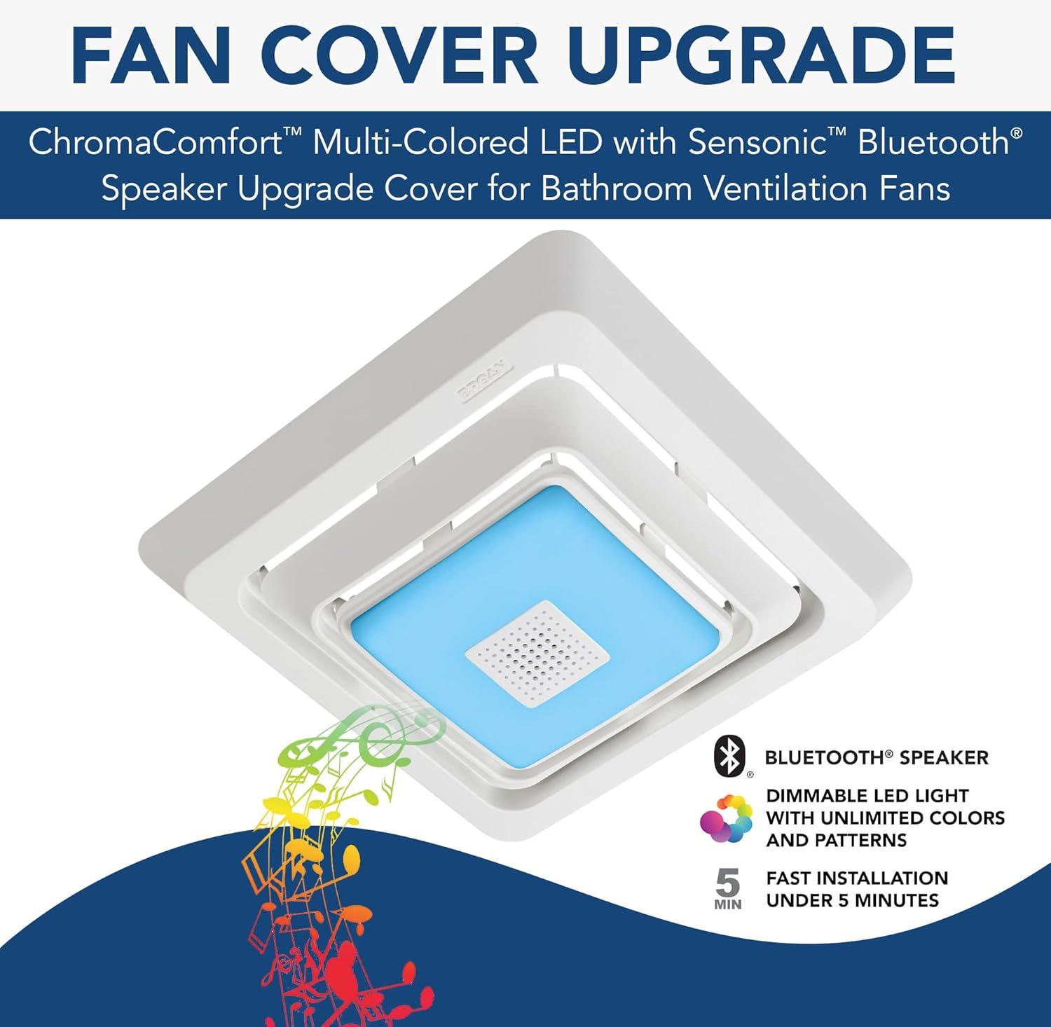 Broan Bluetooth Ceiling Mounted Ventilation Fan, White