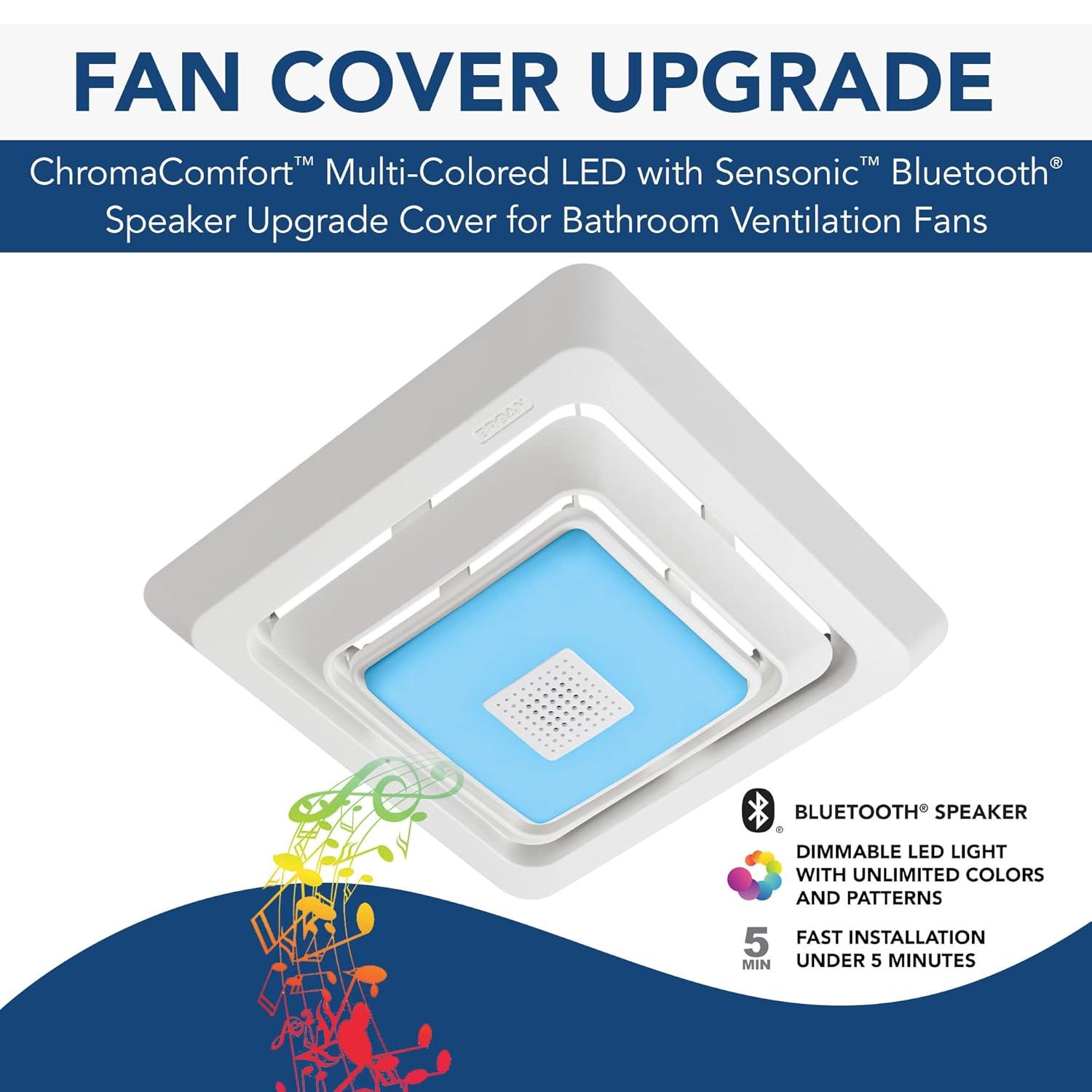 Broan Bluetooth Ceiling Mounted Ventilation Fan, White