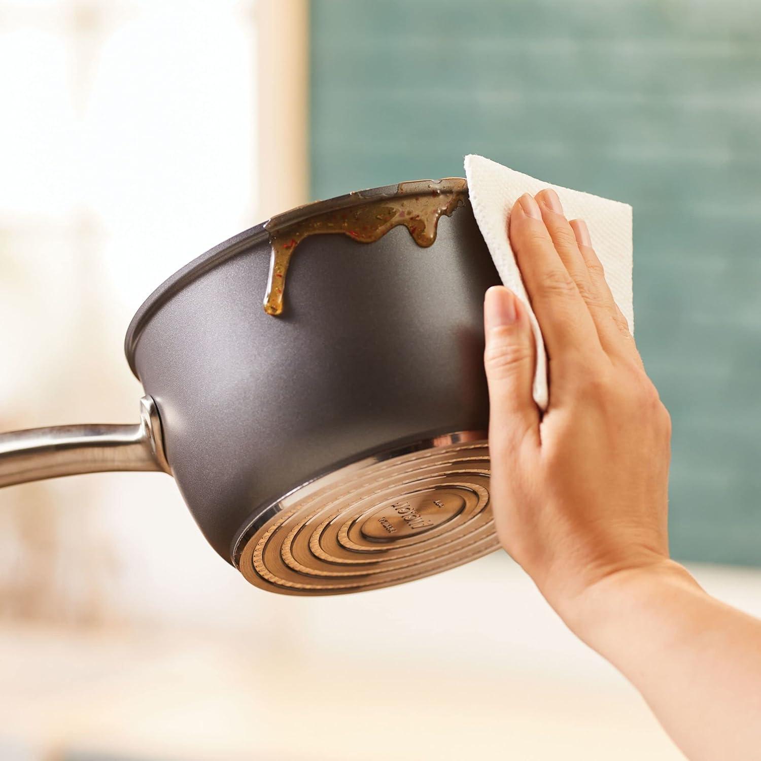 Anolon Anolon Accolade Forged Hard Anodized Nonstick Induction Sauce Pan with Lid, 2.5 Quart