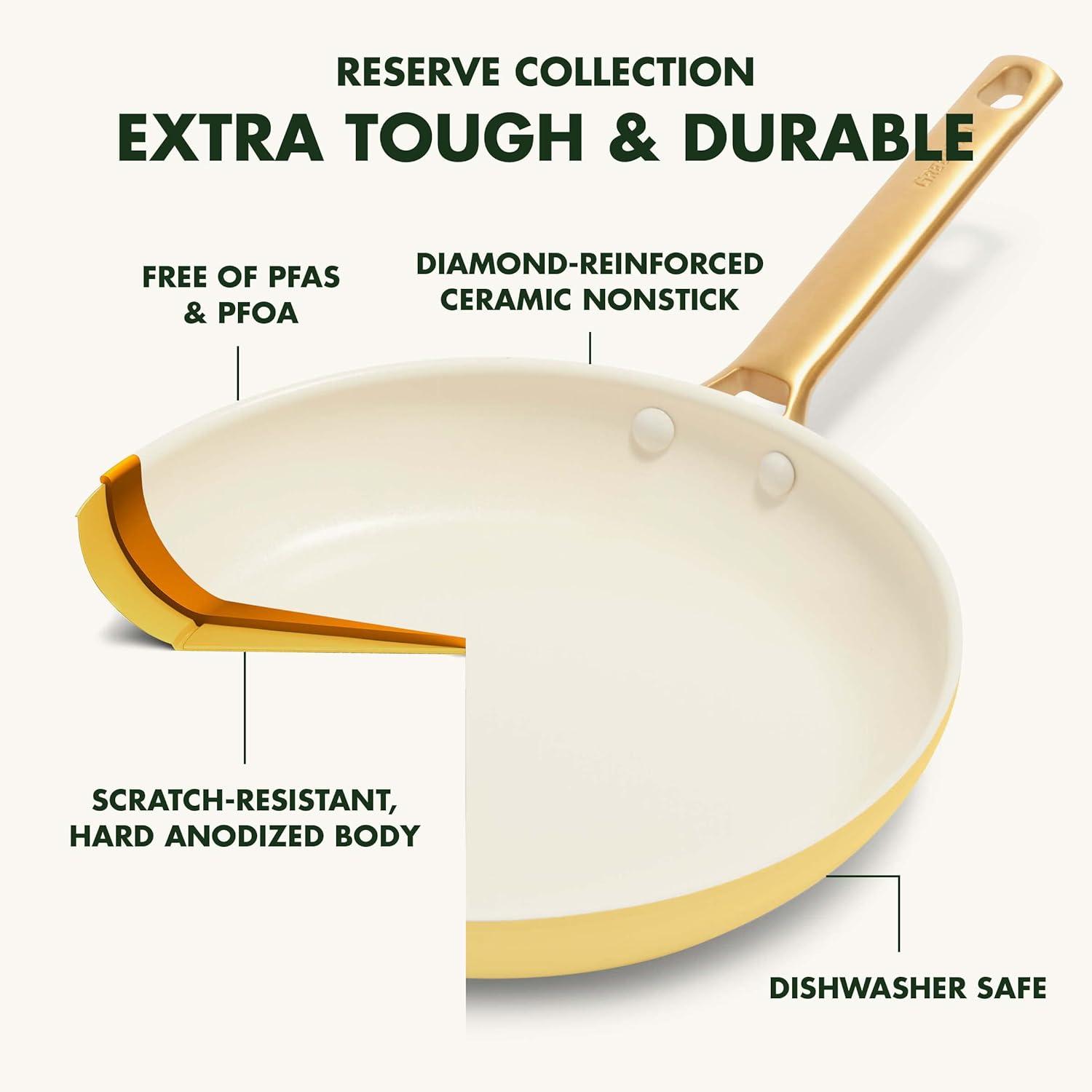 GreenPan Reserve Hard Anodized Healthy Ceramic Nonstick 10 Piece Cookware Set