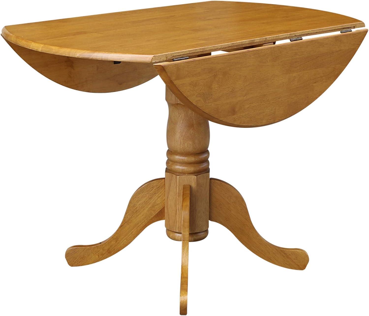 42" Mason Round Dual Drop Leaf Dining Table - International Concepts