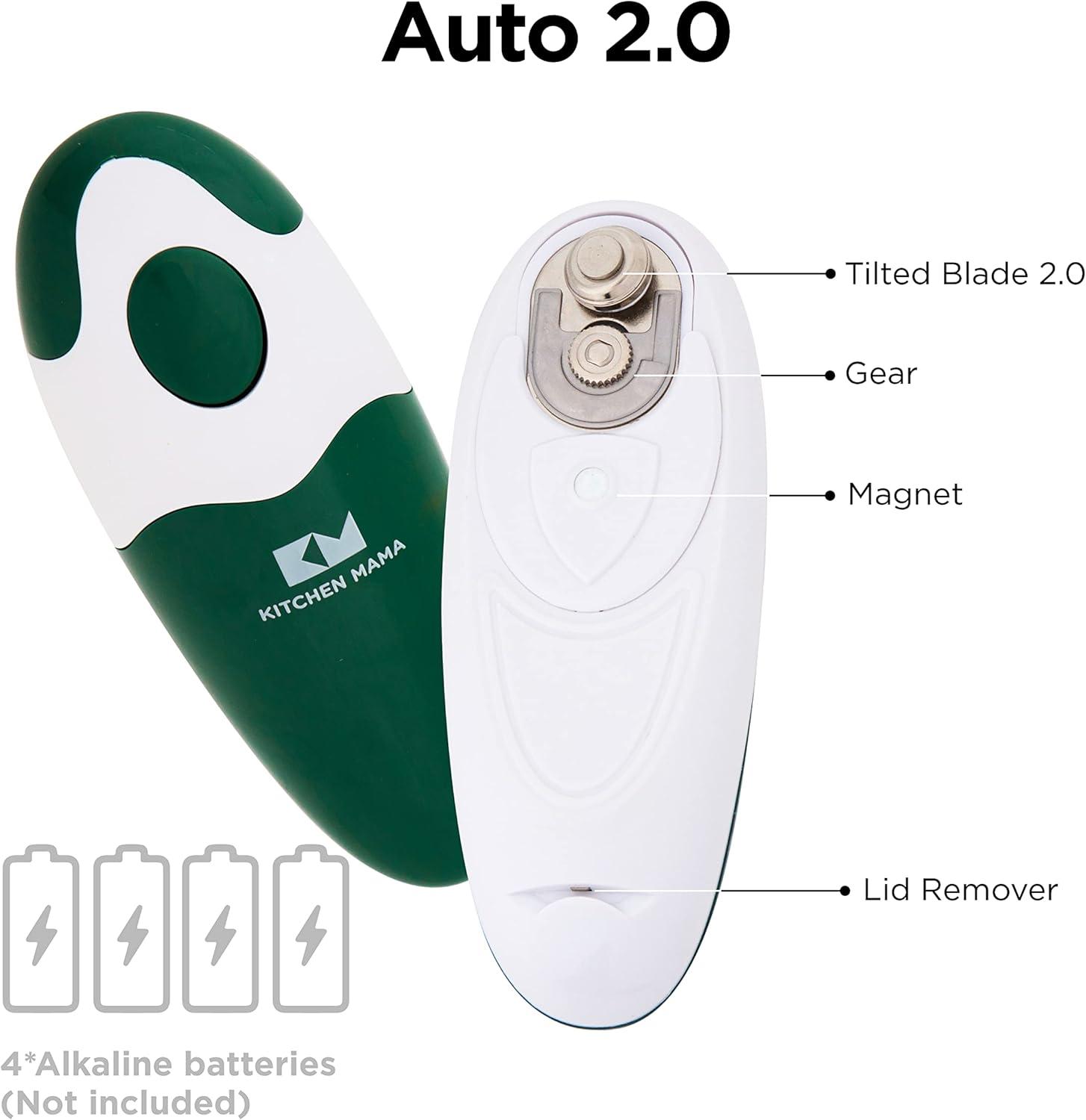 Alpine Green Automatic Electric Can Opener with Smooth Edge