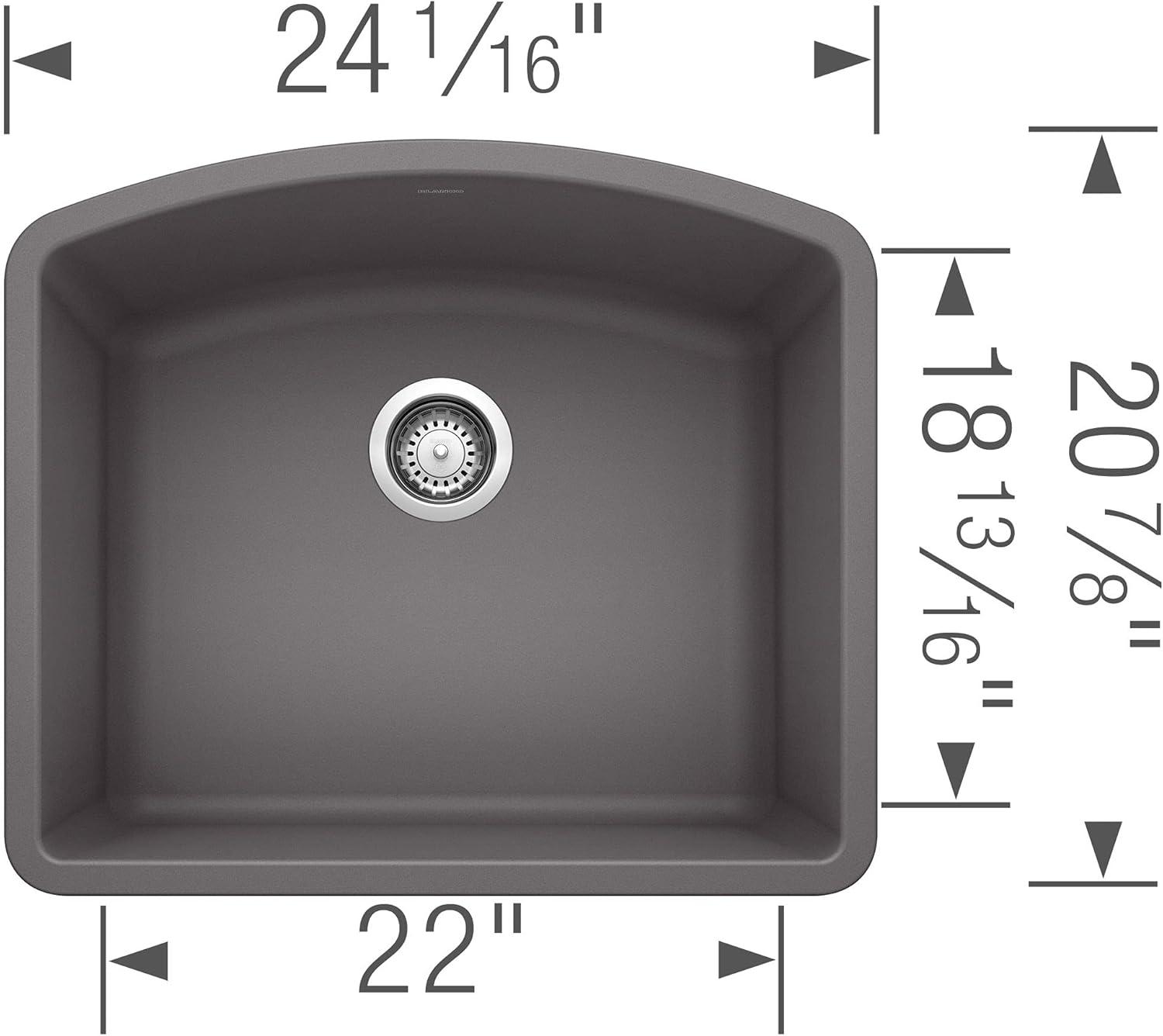 Diamond SILGRANIT 24" L x 20.75" W Undermount Kitchen Sink