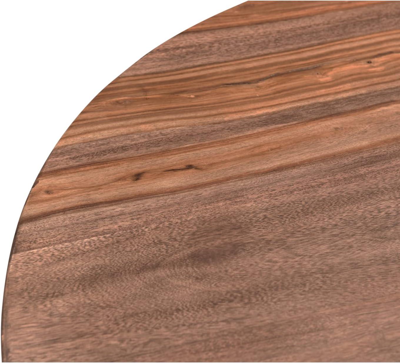 Coast To Coast Imports Brownstone Solid Wood Nut Brown Round Dining Table