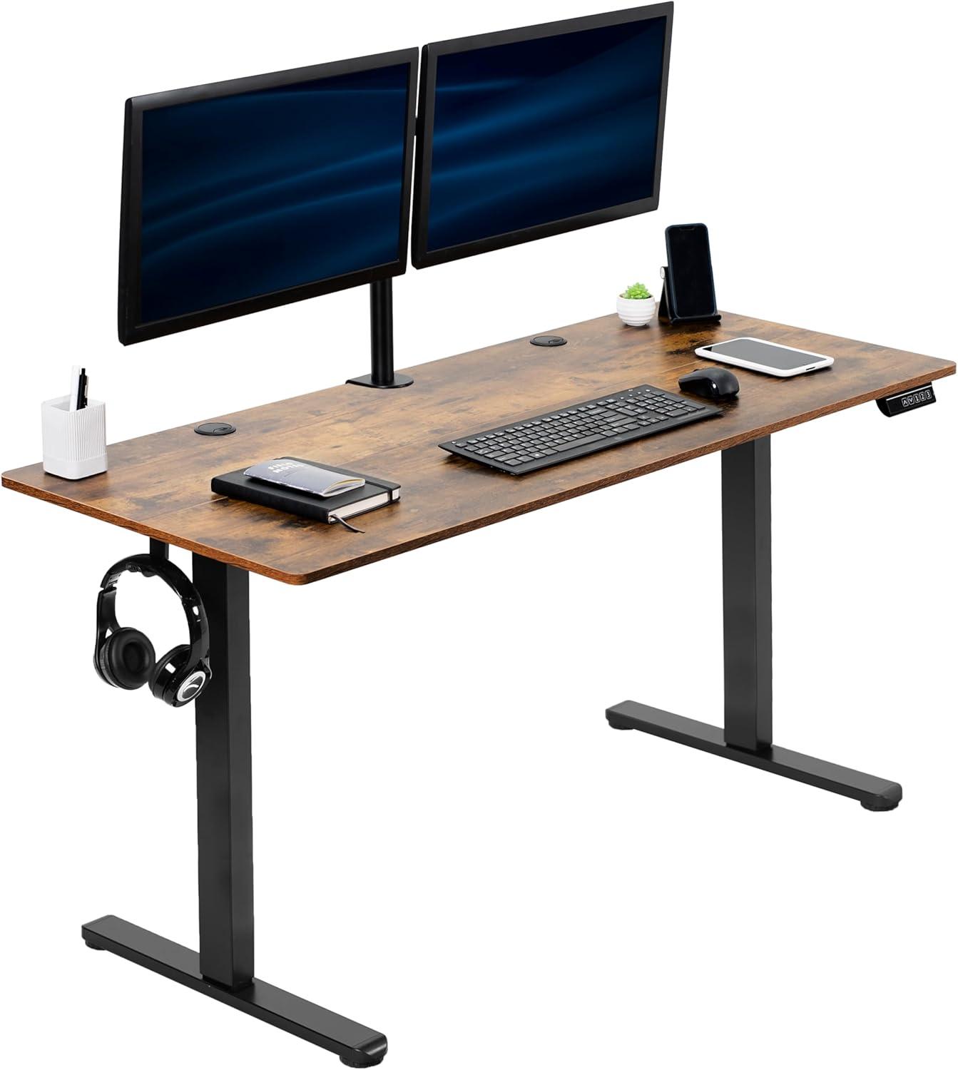 VIVO 55" x 24" Electric Sit Stand Desk, Height Adjustable Workstation (E155TB series)