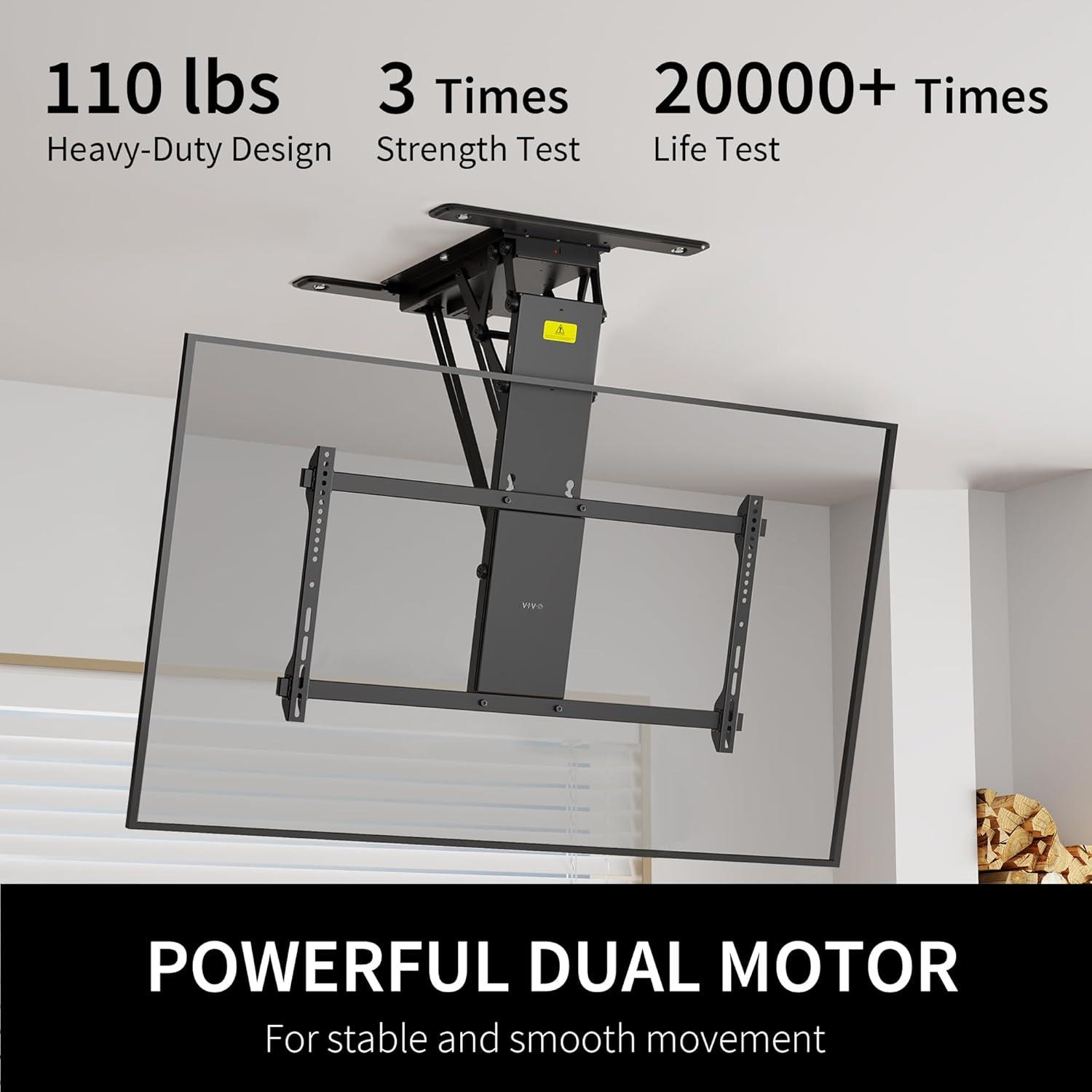 Vivo VIVO Motorized Flip Down Ceiling TV Mount for 40" to 85" Screens