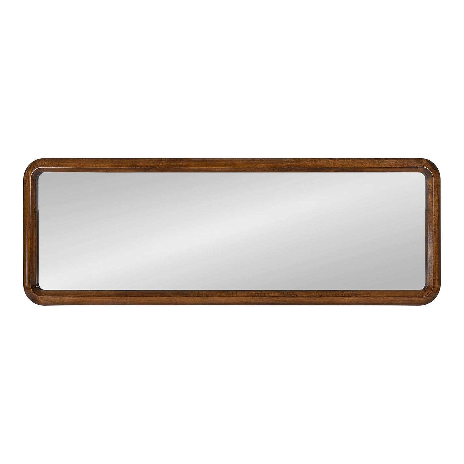 16" x 48" Pao Full Length Wall Mirror Walnut Brown - Kate & Laurel All Things Decor