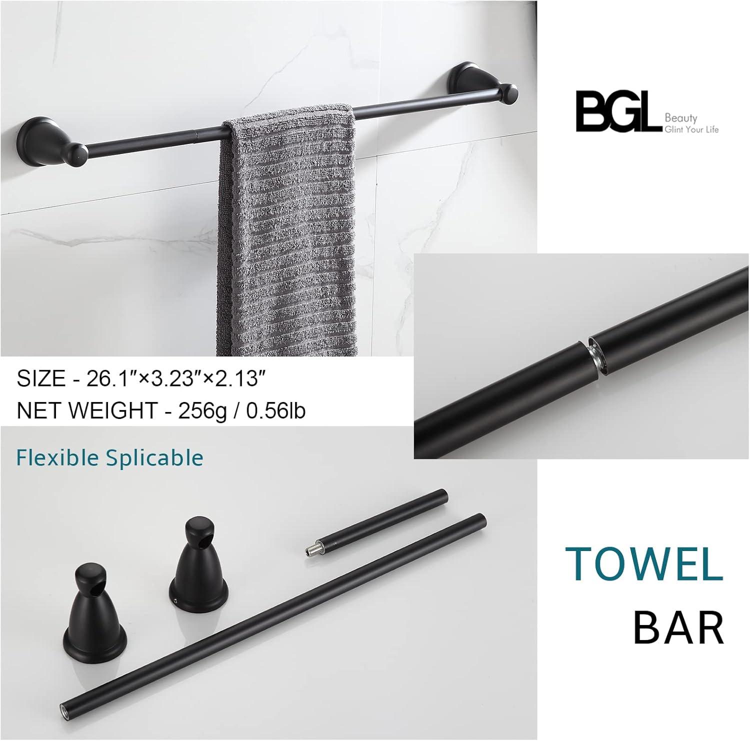 Beloky JA22F9 4 - Piece Bathroom Hardware Set