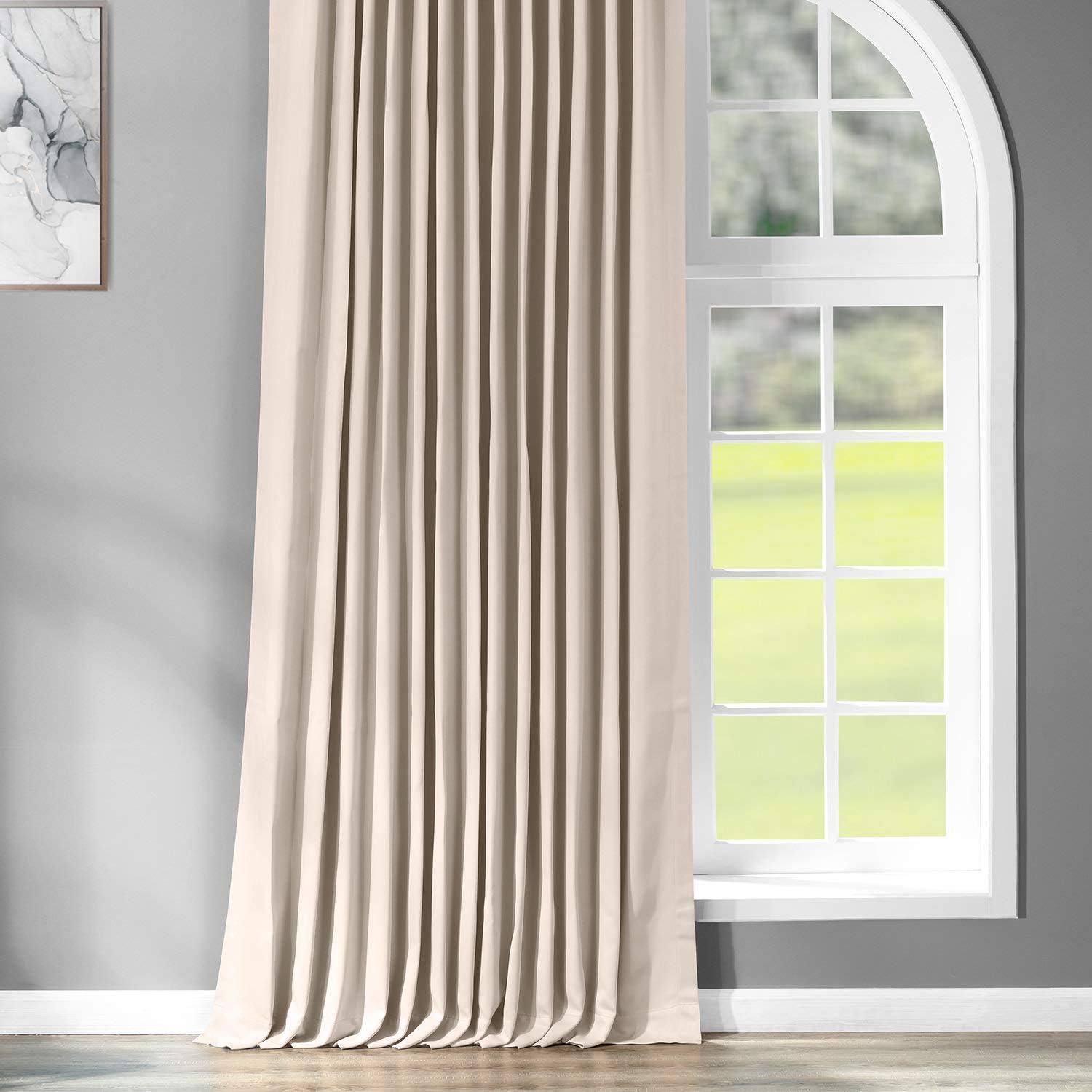 Eggnog Extra Wide Blackout Room Darkening Curtain (1 Panel), Eggnog, 100W X 84L