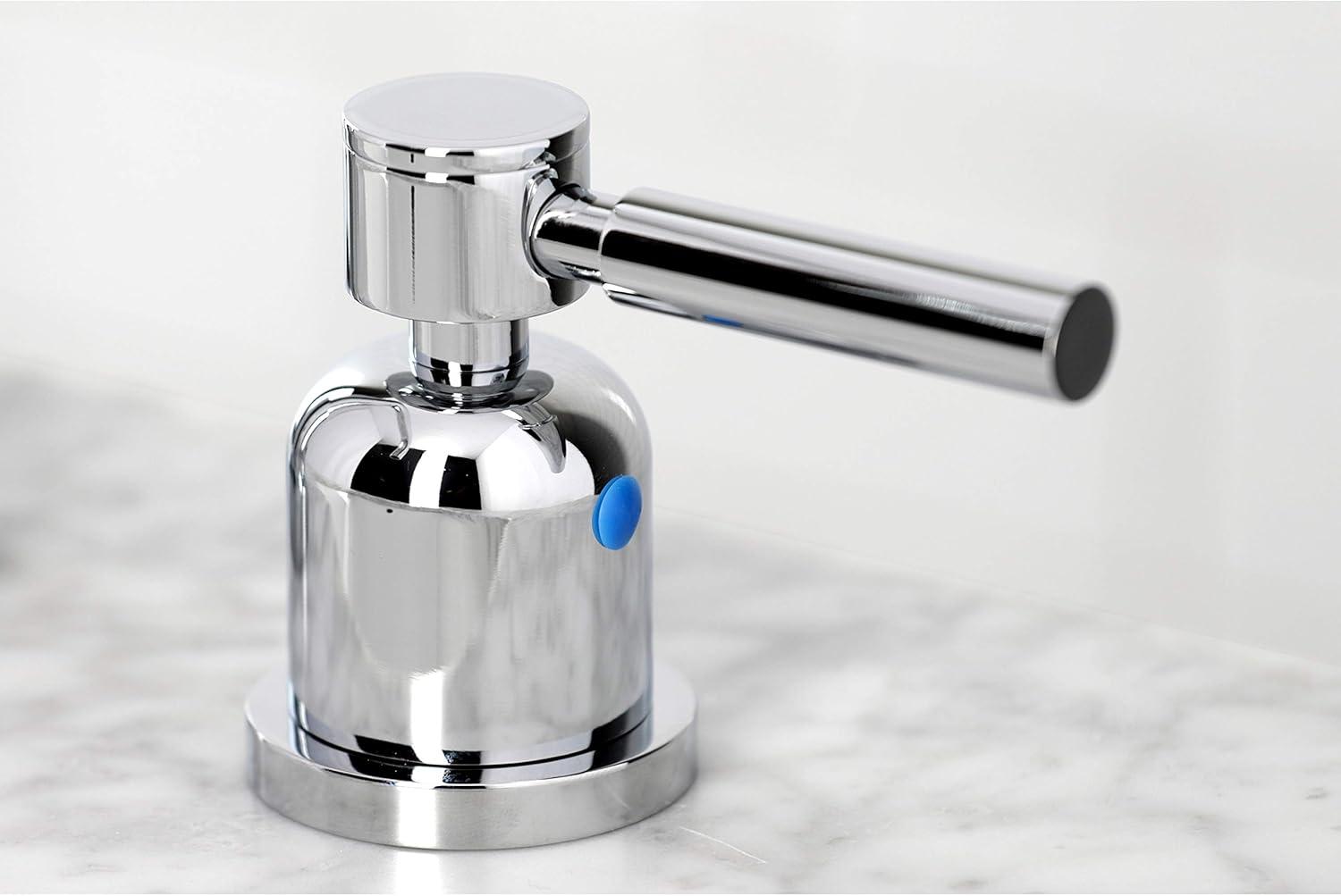 Kingston Brass FSC8931DL Kingston Brass Concord Two-Handle 3-Hole Deck Mount Widespread Bathroom Faucet with Brass Pop-Up Drain