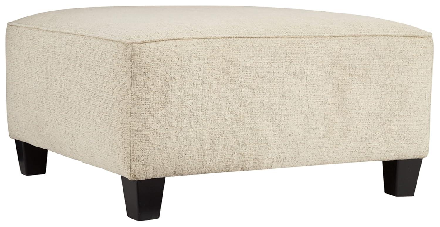 Oversized Abinger Accent Ottoman Natural - Signature Design by Ashley: Modern Square Upholstered Bench, Textured Finish