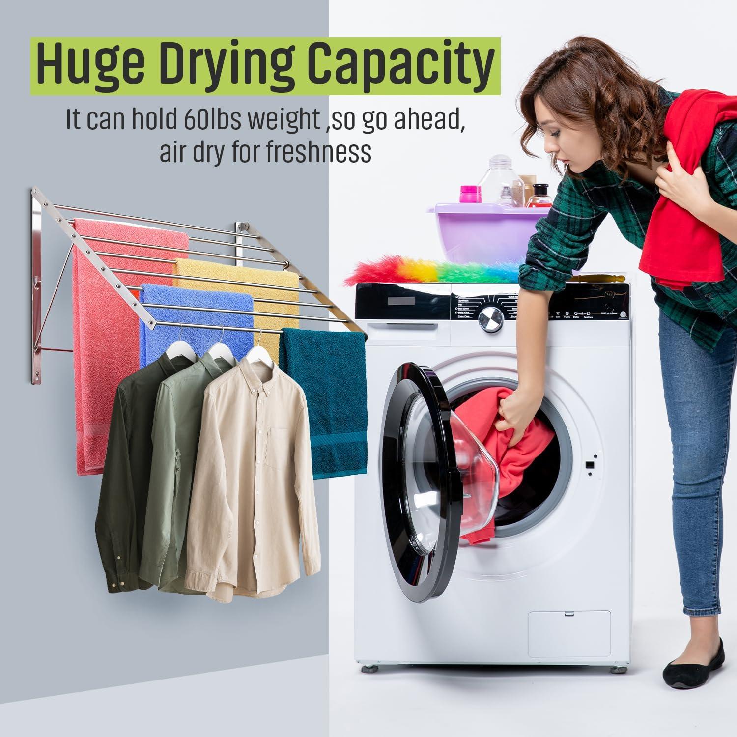 Rebrilliant Stainless Steel Foldable Wall Mounted Drying Rack