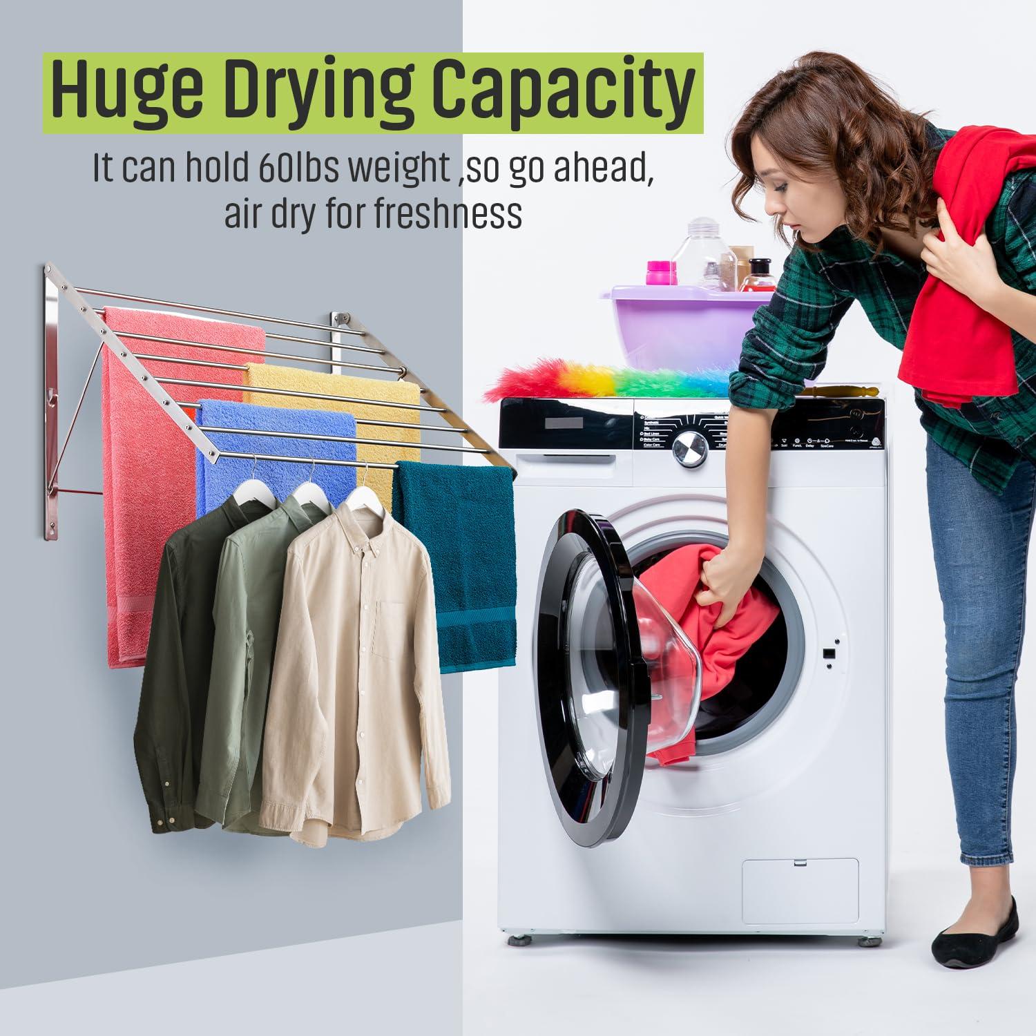 Rebrilliant Stainless Steel Foldable Wall Mounted Drying Rack