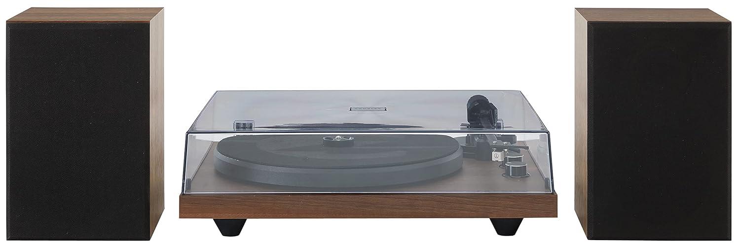 Crosley C62 Record Player & Speakers Shelf System
