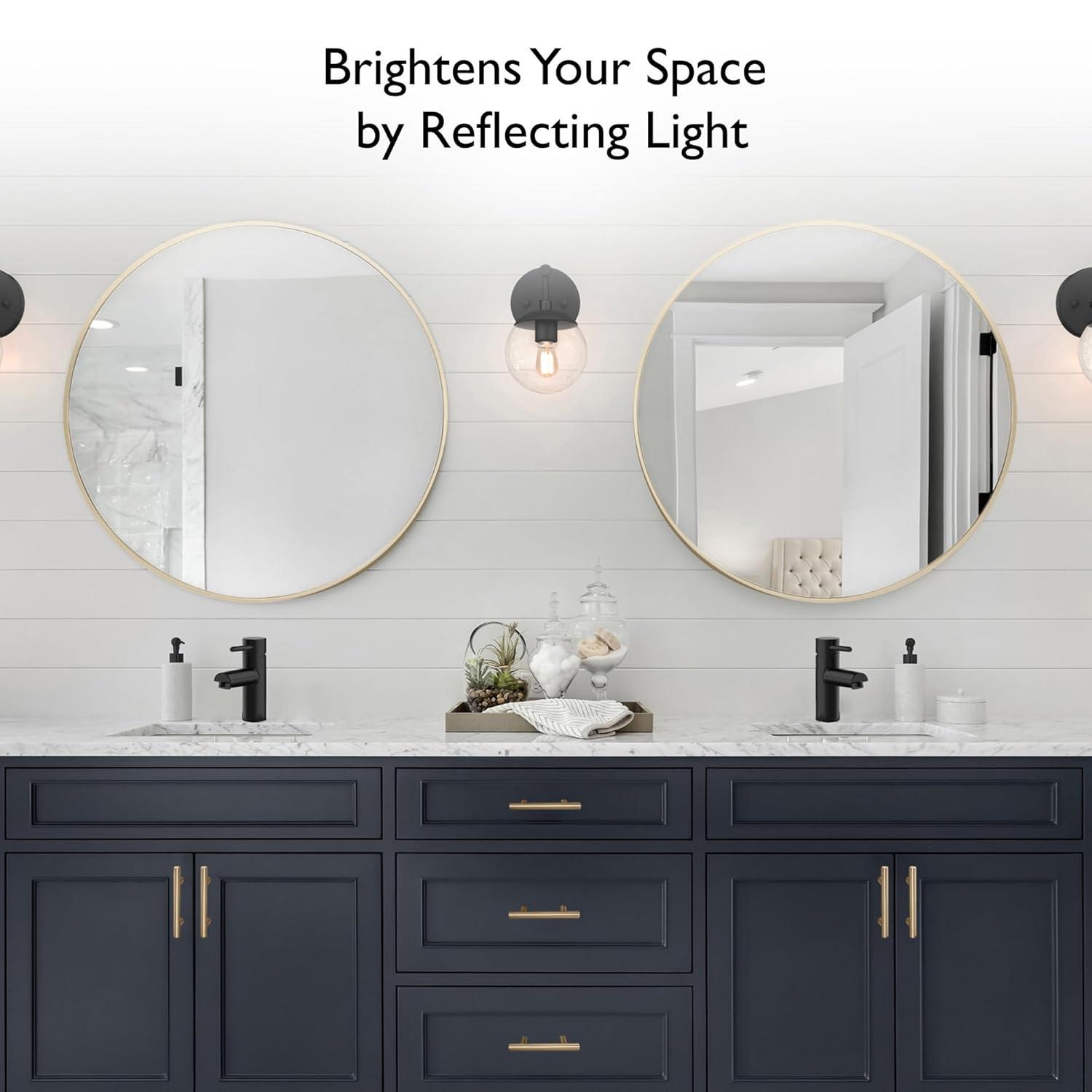 Design House Kenna 20" x 30" Round Wall Accent Mirror