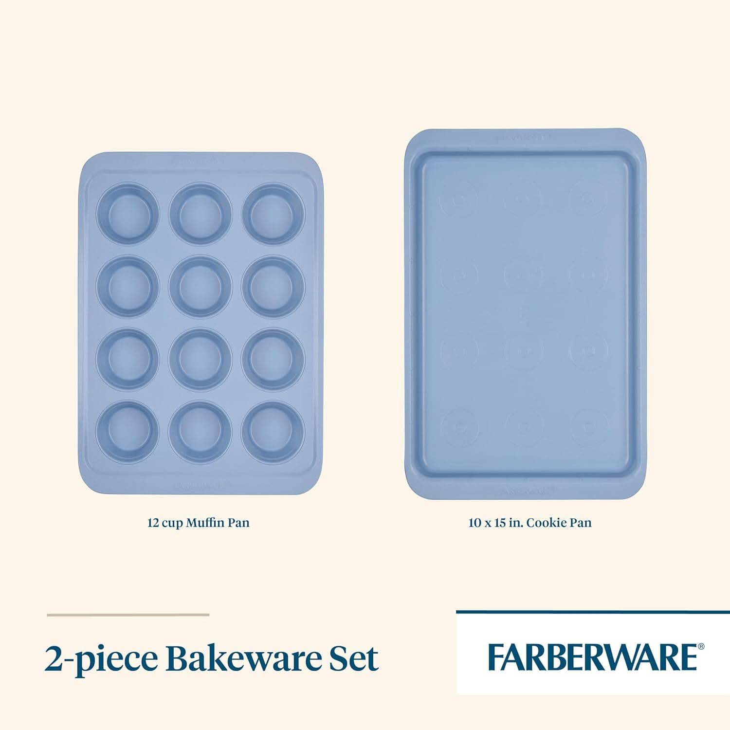 Farberware Easy Solutions Nonstick Bakeware Baking Sheets / Cookie Pan Set, 2 Piece (Set of 2)