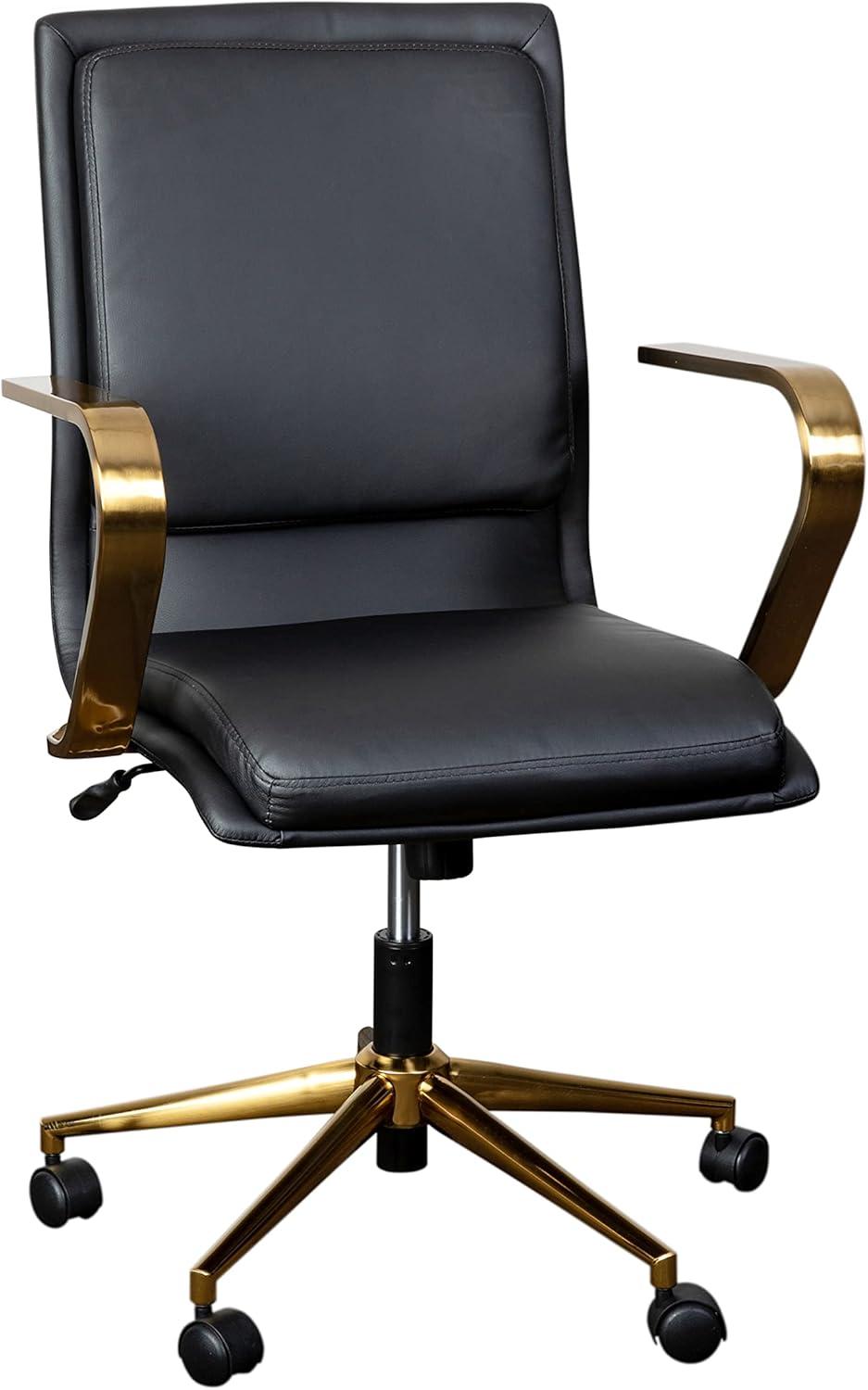 Flash Furniture Mid-Back Designer Upholstered Swivel Executive Office Chair with Armrests by Flash Furniture