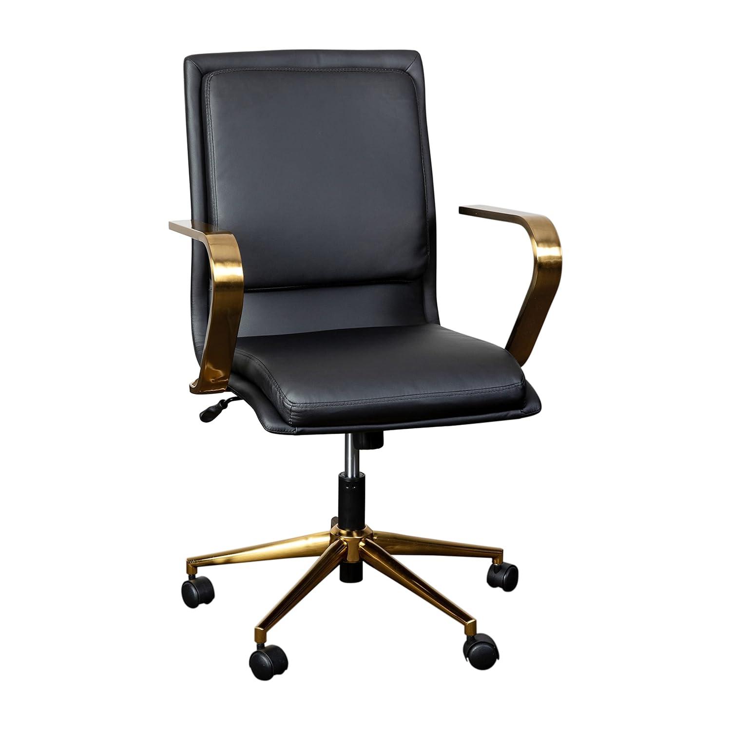 Flash Furniture Mid-Back Designer Upholstered Swivel Executive Office Chair with Armrests by Flash Furniture