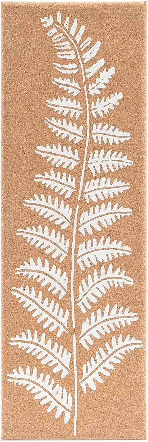 Juvale 2 Pack Frameless Bulletin Cork Board with Leaf Printing, Home Decoration (7.9 x 23.6 x 0.8 in)