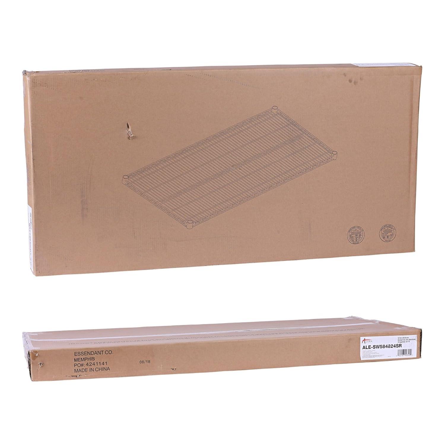 Alera® Two-Shelve 48" W x 24" D Wire Shelving Extra Shelves in Black