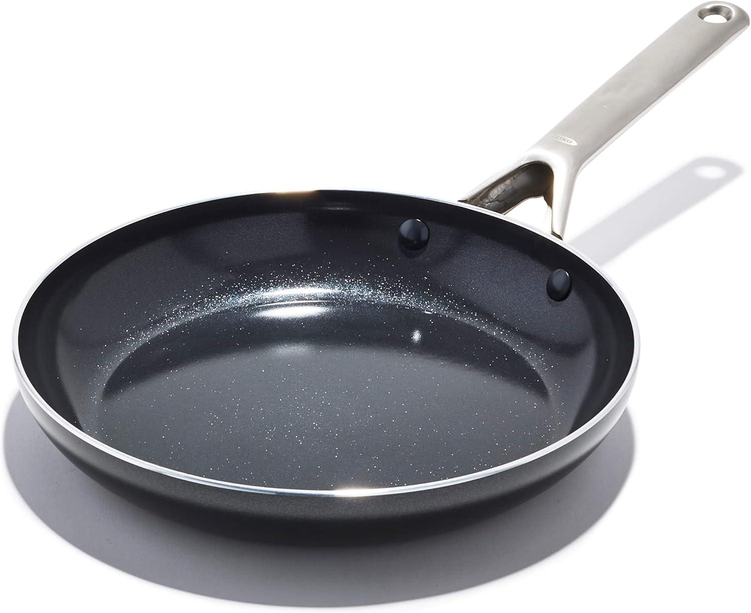 Black 10" Aluminum Ceramic Nonstick Fry Pan