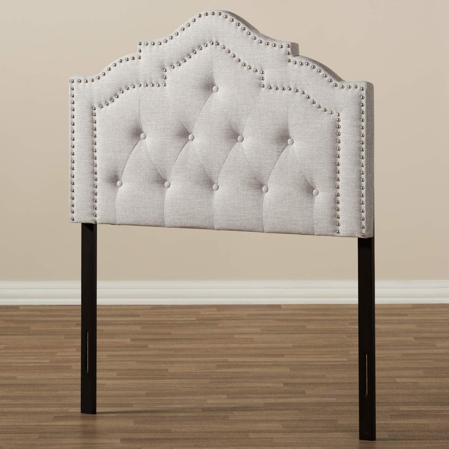 Baxton Studio Edith Modern and Contemporary Greyish Beige Fabric Twin Size Headboard,Wholesale Interiors