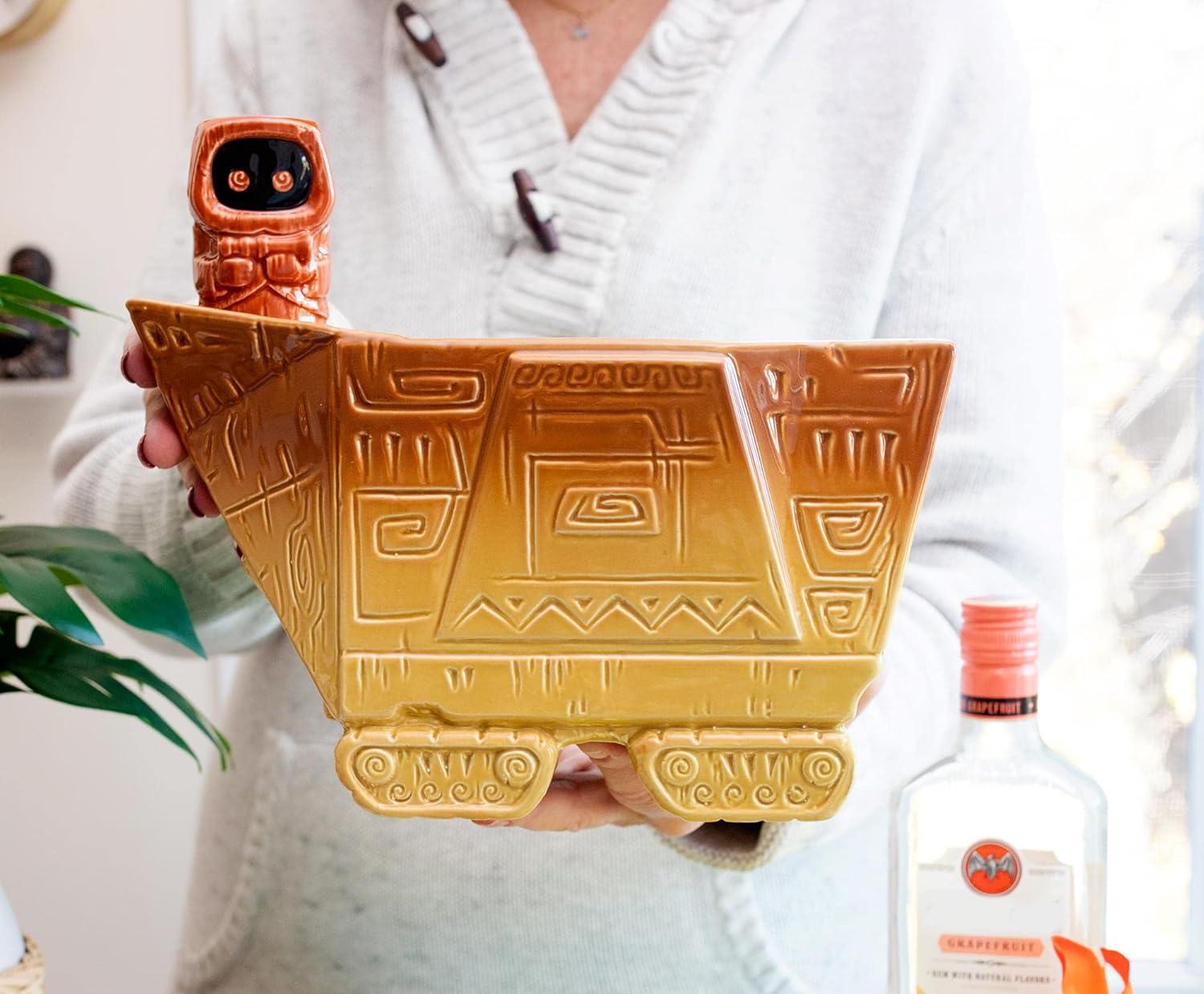 Beeline Creative Geeki Tikis Star Wars Sandcrawler Punch Bowl Set With Jawa Mini Muglet