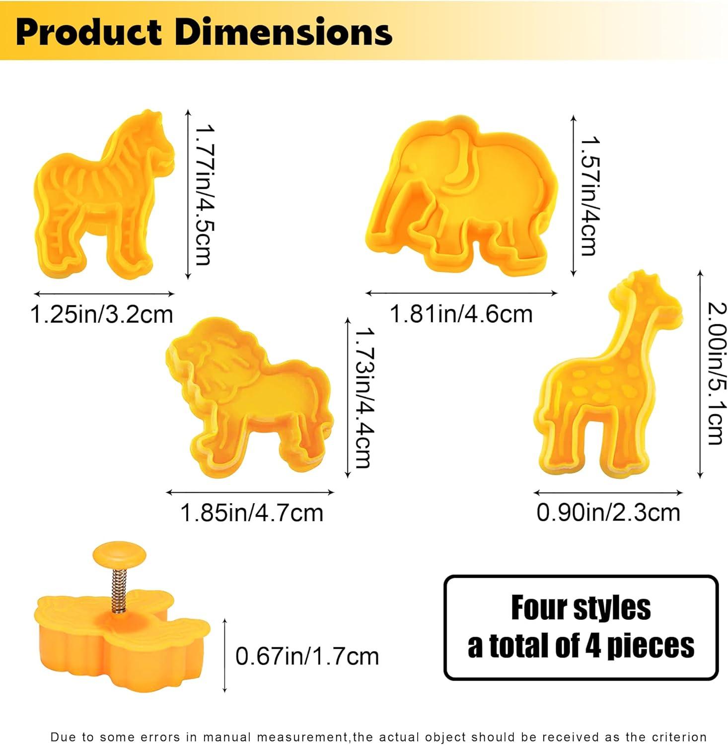 Mrs. Anderson’s Baking Animal Cracker Cookie Cutters, BPA Free, Set of 4