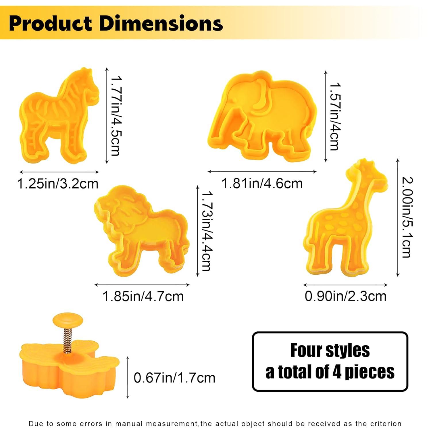 Mrs. Anderson’s Baking Animal Cracker Cookie Cutters, BPA Free, Set of 4