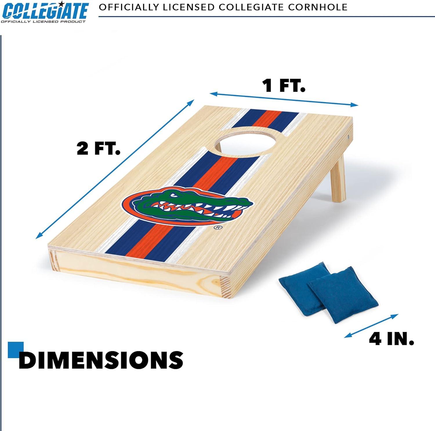 Florida Gators 1'x2' Solid Wood Cornhole Set with Bean Bags