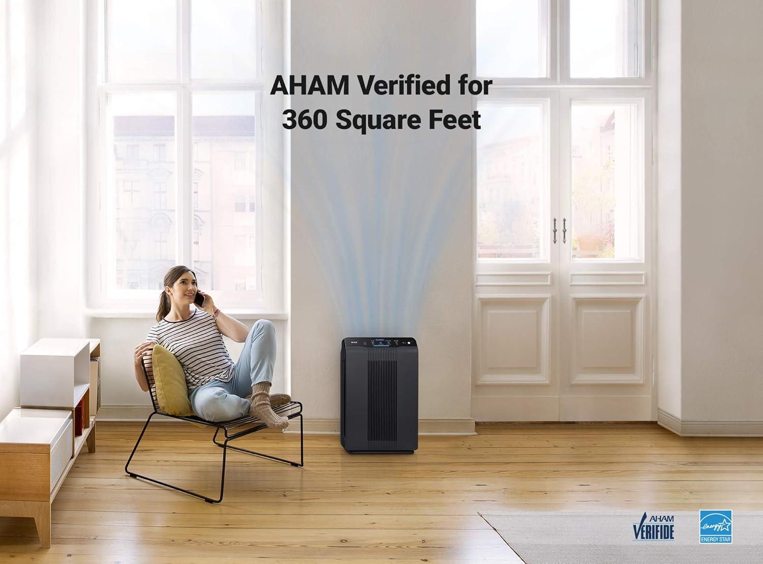 Winix 5500 2 Air Purifier with True HEPA PlasmaWave and Odor Reducing Washable AOC Carbon Filter