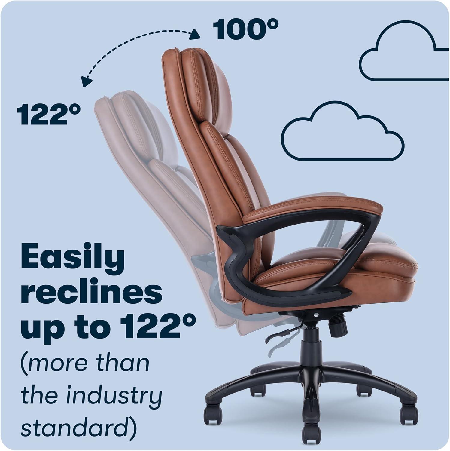 Serta Fairbanks Big and Tall High Back Executive Office and Gaming Chair with Layered Body Pillows