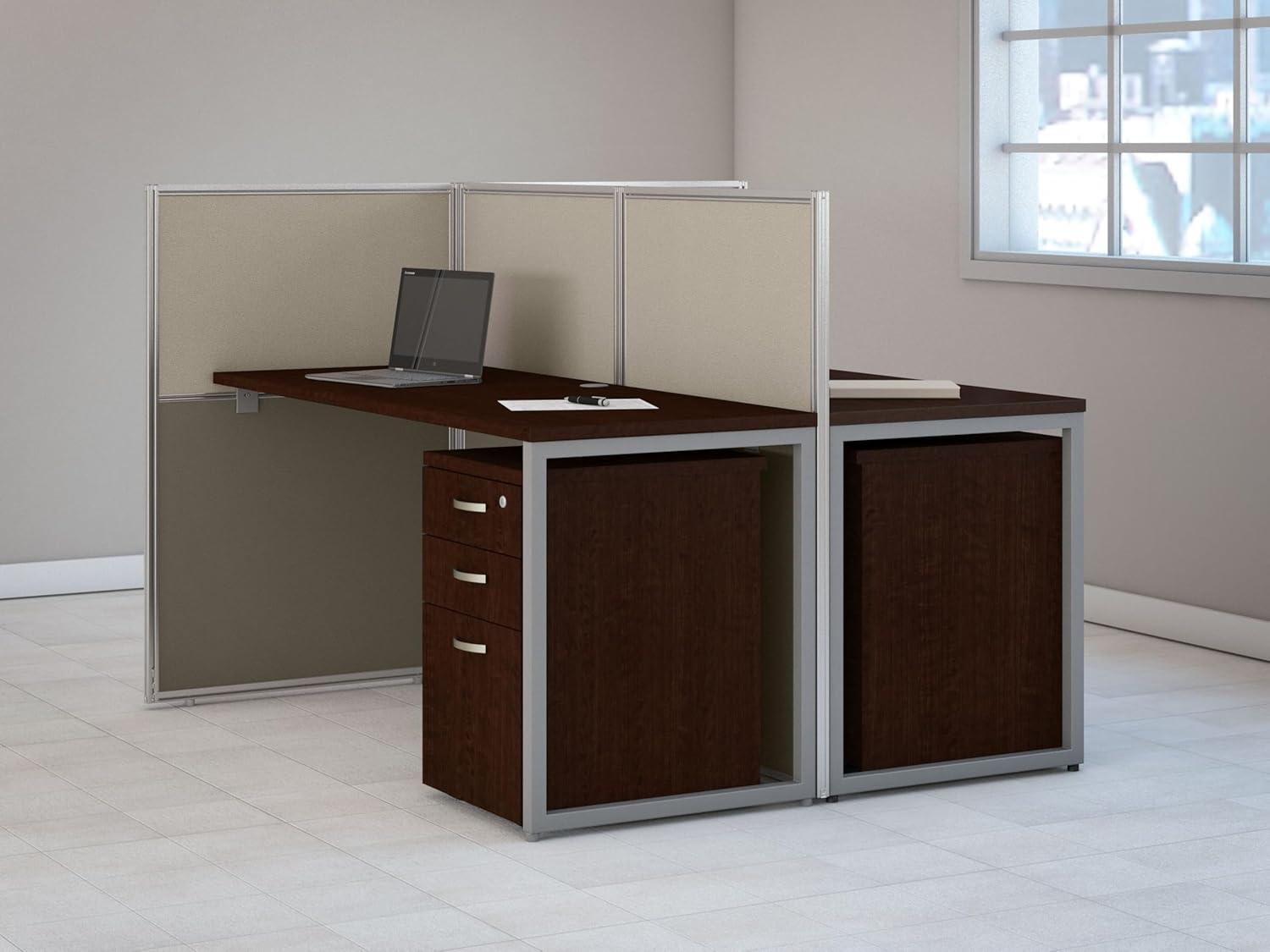 Easy Office Rectangle 2 Person Benching Workstation with Cable Management