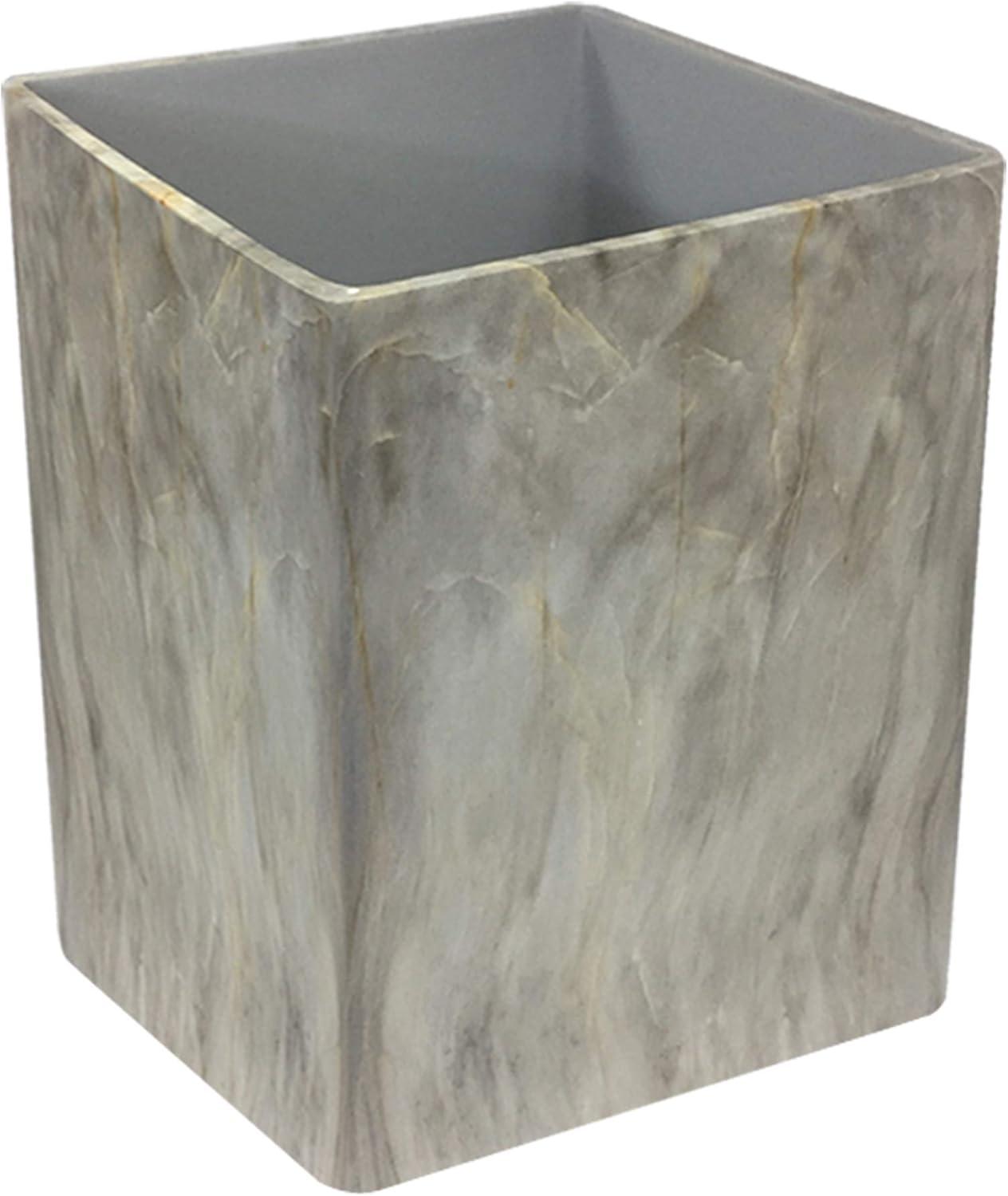 Stone Hedge Resin Decorative Bathroom Wastebasket - Nu Steel