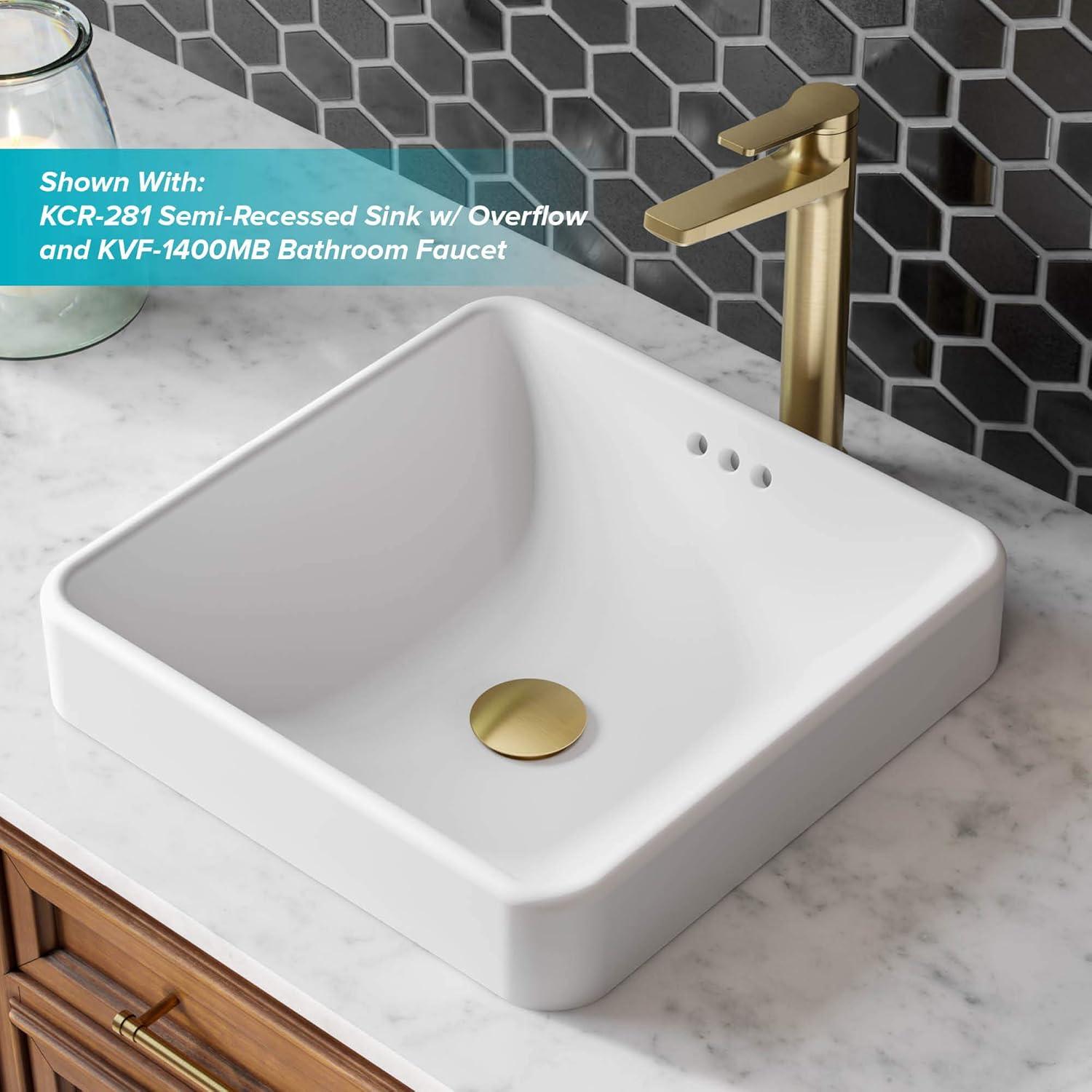 Pop-Up Bathroom Sink Drain with Overflow