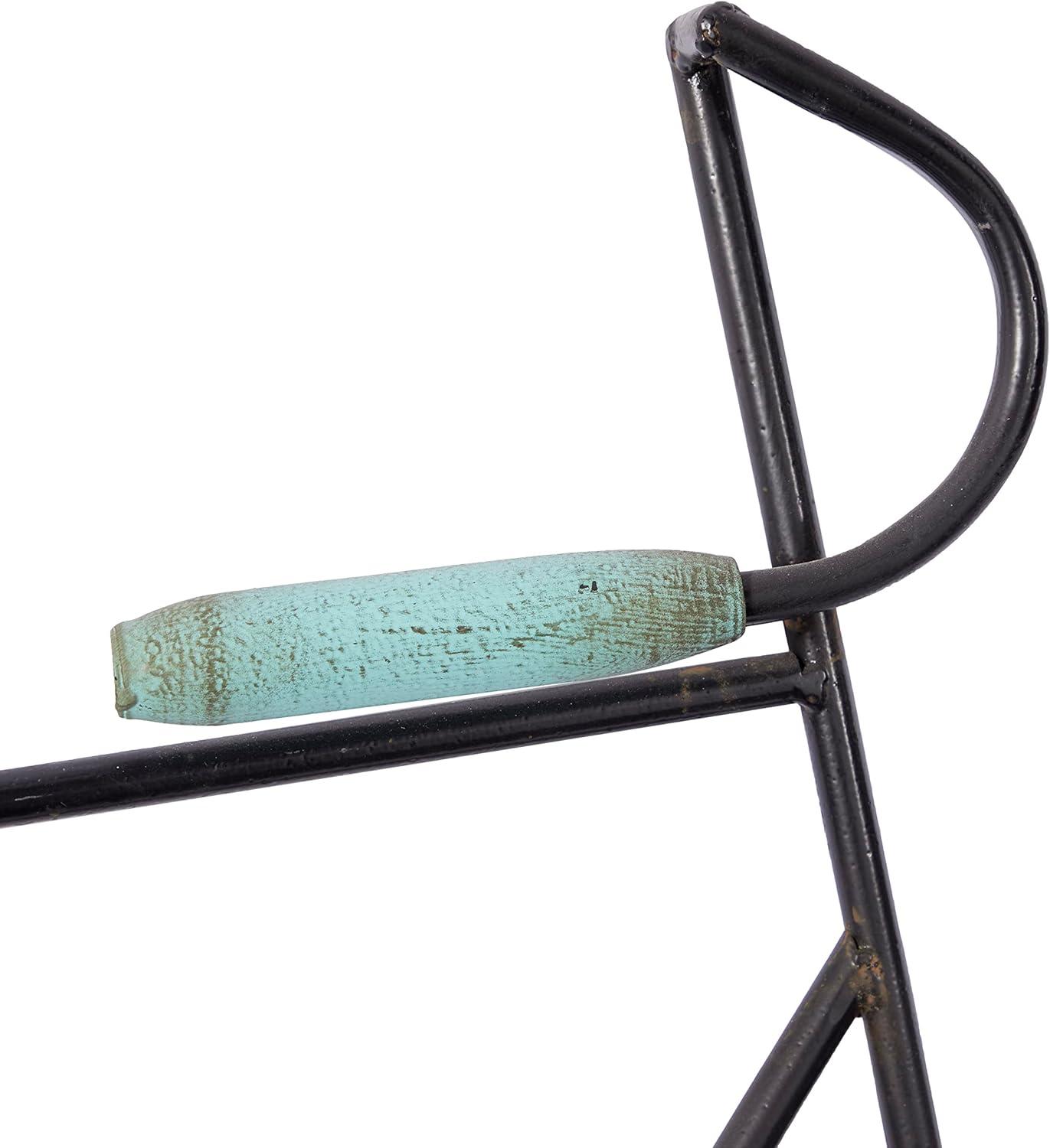 Deco 79 Metal Bike Wall Decor with Seat and Handles, 56" x 3" x 37", Black