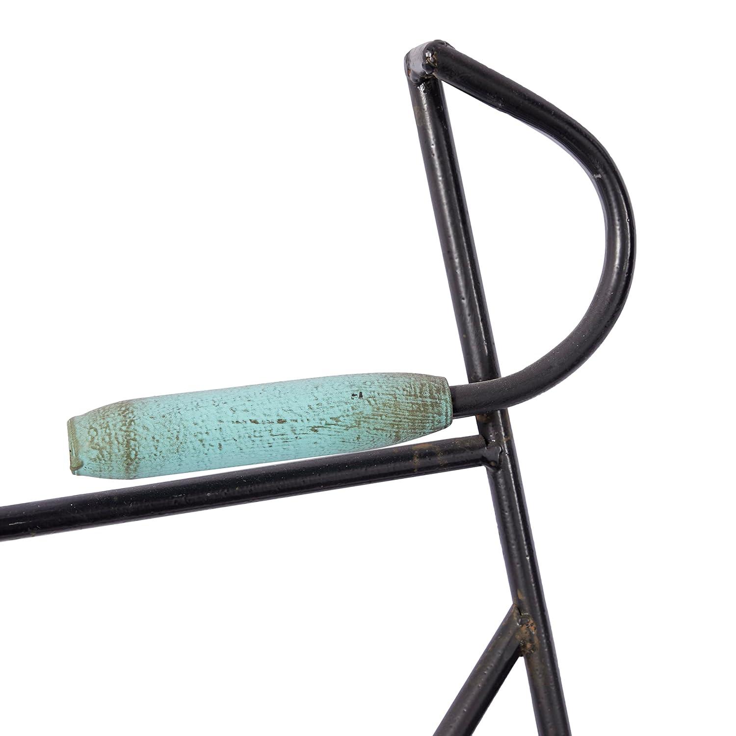 Deco 79 Metal Bike Wall Decor with Seat and Handles, 56" x 3" x 37", Black