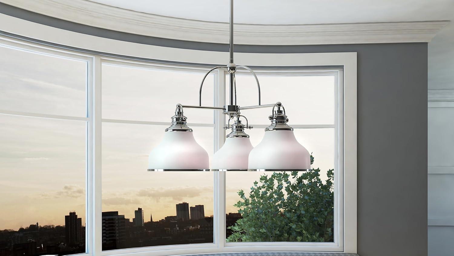 Quoizel Lighting Grant 3 - Light Chandelier in  Brushed Nickel