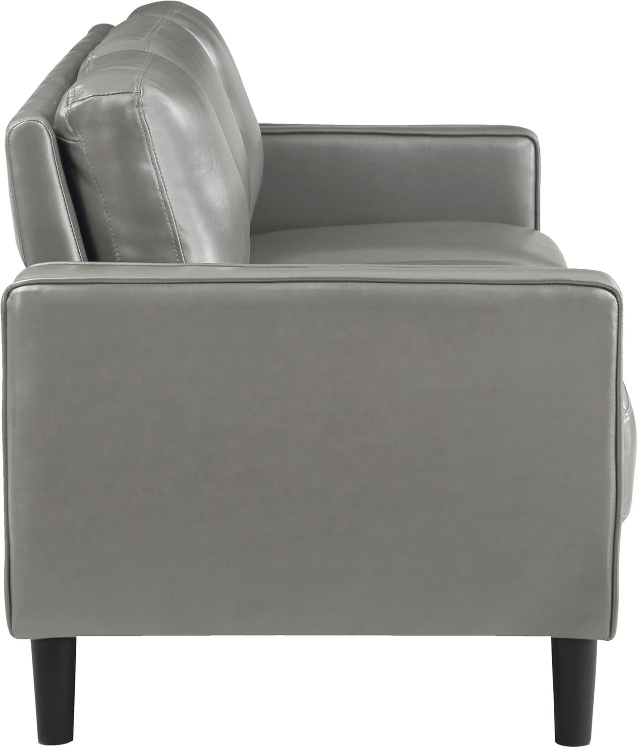 Alma Ruth 3-Piece Upholstered Track Arm Sofa Set Grey