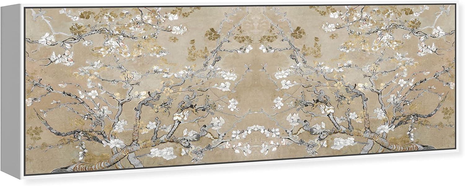 Oliver Gal Prints Vincent Van Gogh " Large Floral And Botanical Van Gogh In Gold Blossoms Inspiration Twin, French Country Gold "