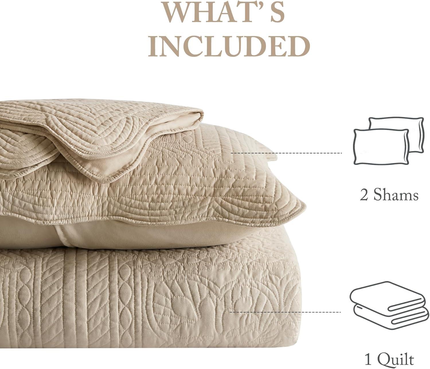 Madison Park Tuscany Scalloped Edge Quilt Set