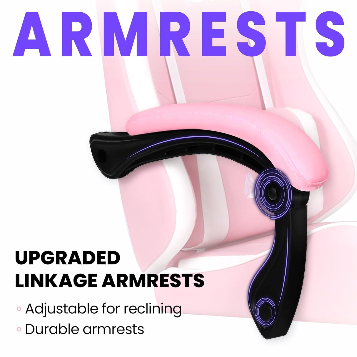 Neo Chair N-GEN Adjustable Ergonomic Faux Leather Swiveling PC & Racing Game Office Desk Chair with Flip-Up Arms